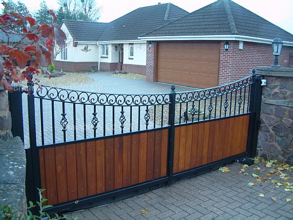 Iron gates with Hardwood. Flood gates, Somerset.